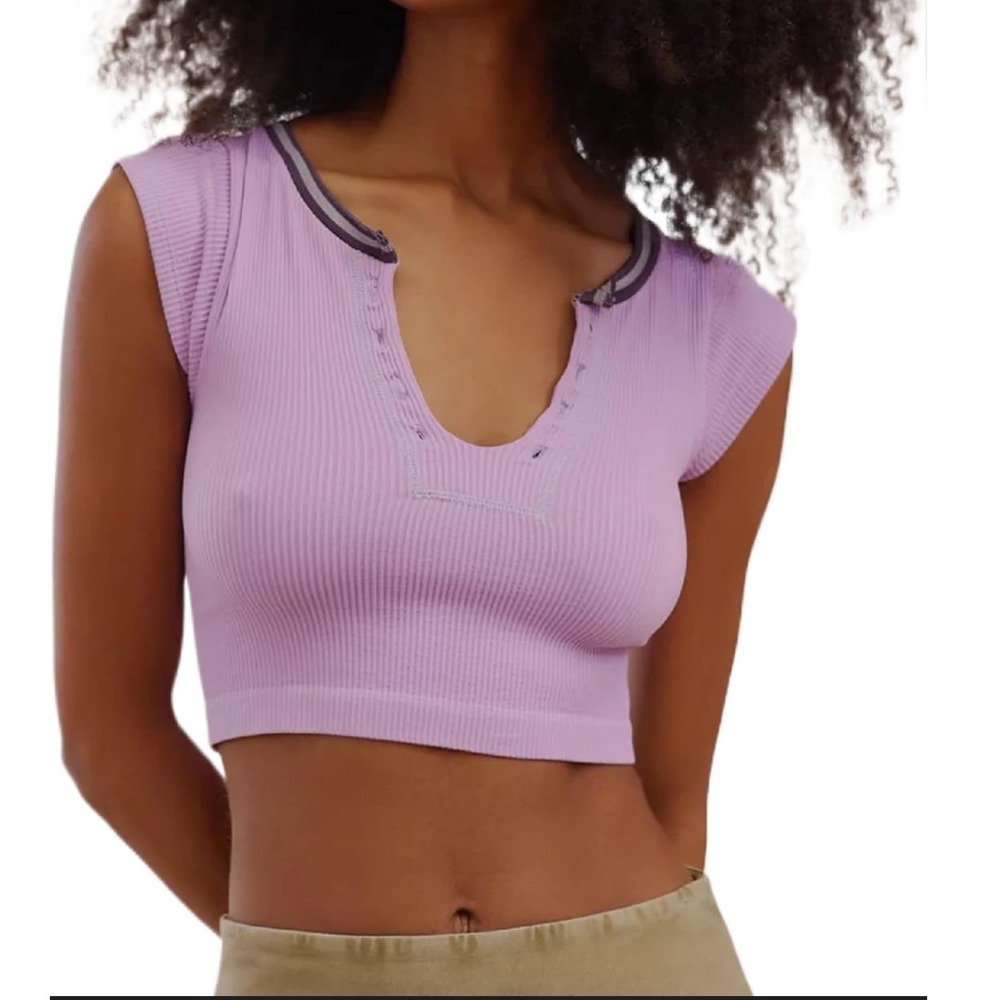 Out From Under Urban Outfitters Purple Seamless Go For Gold Crop‎ Top M/L